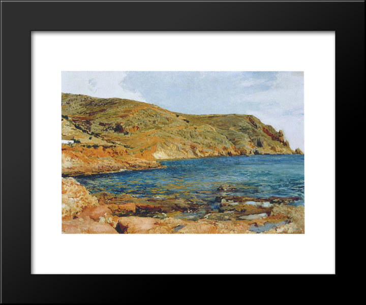 The Cave At San Javea 20x24 Black Modern Wood Framed Art Print Poster by Sorolla, Joaquin