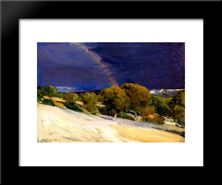 The Rainbow 20x24 Black Modern Wood Framed Art Print Poster by Sorolla, Joaquin