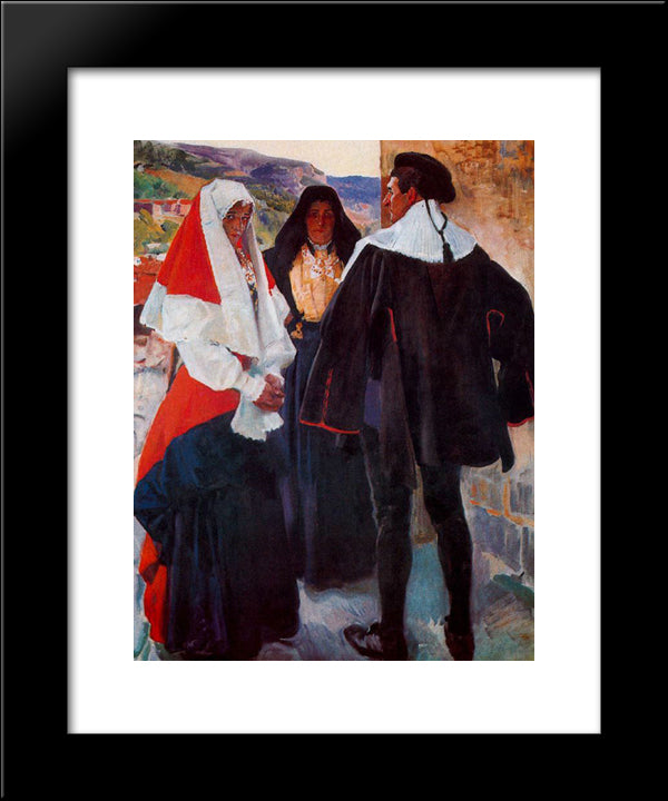 Types Of The Roncal 20x24 Black Modern Wood Framed Art Print Poster by Sorolla, Joaquin