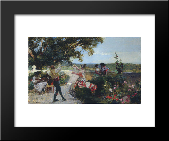 Valencian Dance In An Orange Grove 20x24 Black Modern Wood Framed Art Print Poster by Sorolla, Joaquin