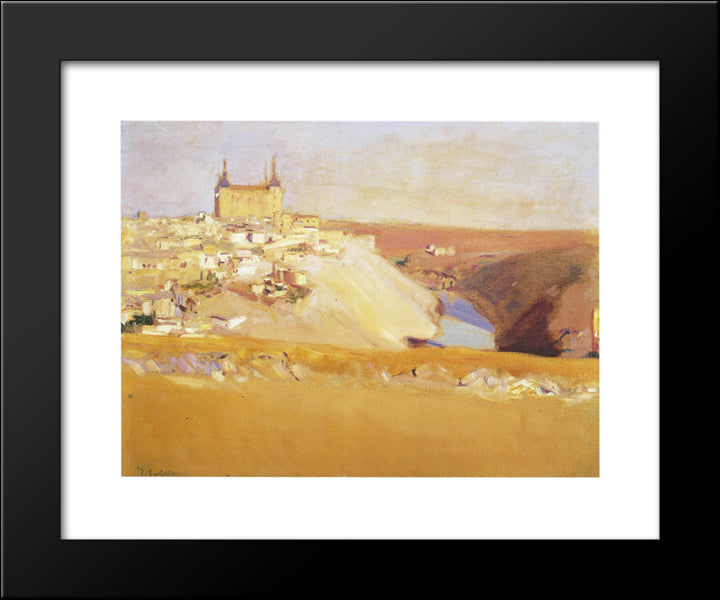 View Of Toledo 20x24 Black Modern Wood Framed Art Print Poster by Sorolla, Joaquin