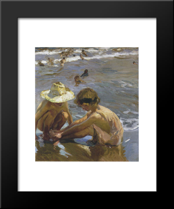 Wounded Foot 20x24 Black Modern Wood Framed Art Print Poster by Sorolla, Joaquin