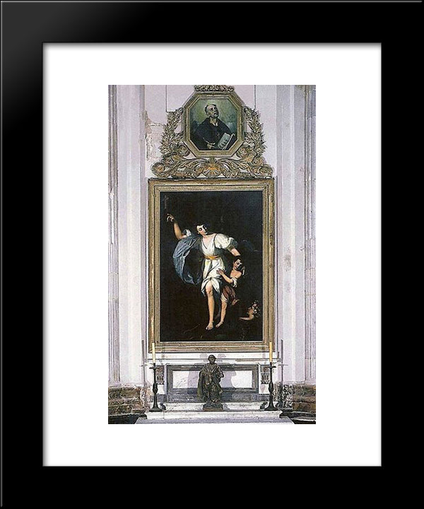 Capilla Del Santo Angel De La Guarda De La Iglesia Catedral De Cadiz 20x24 Black Modern Wood Framed Art Print Poster by Fernandez Cruzado, Joaquin Manuel