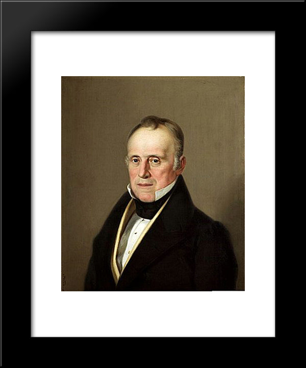 Retrato De Hombre 20x24 Black Modern Wood Framed Art Print Poster by Fernandez Cruzado, Joaquin Manuel