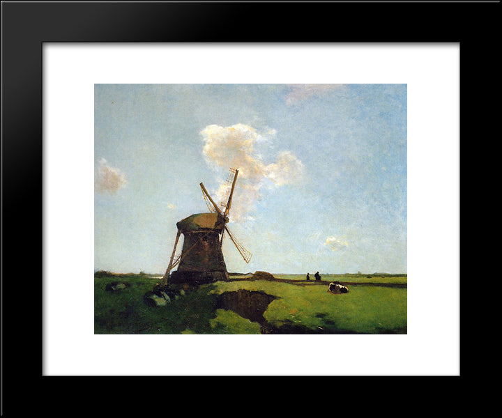 Polder Landscape 20x24 Black Modern Wood Framed Art Print Poster by Weissenbruch, Johan Hendrik