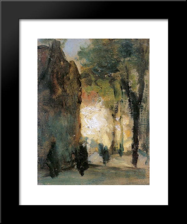 Small Road 20x24 Black Modern Wood Framed Art Print Poster by Weissenbruch, Johan Hendrik