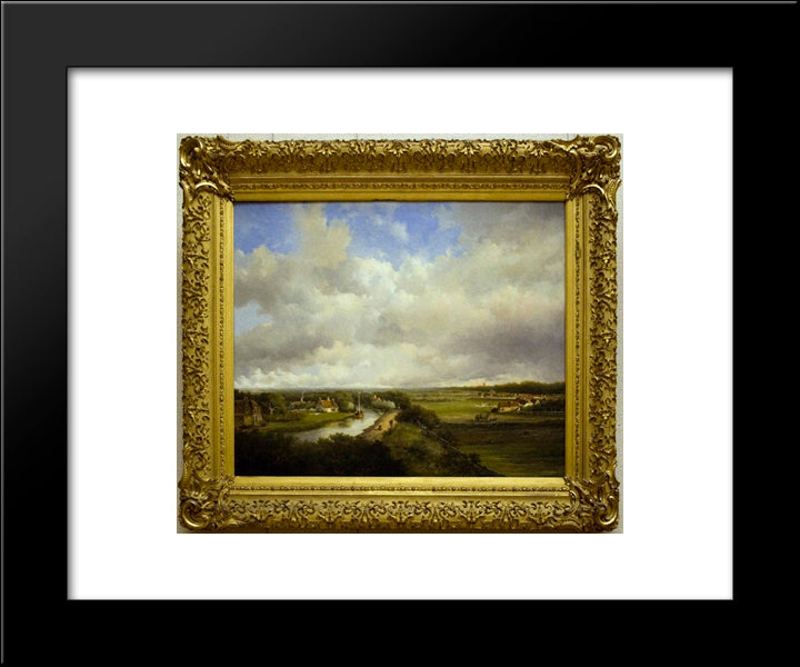 View From Dekkersduin 20x24 Black Modern Wood Framed Art Print Poster by Weissenbruch, Johan Hendrik