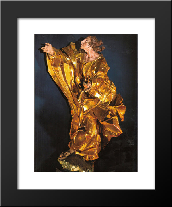 Saint John The Baptist 20x24 Black Modern Wood Framed Art Print Poster by Pinzel, Johann Georg
