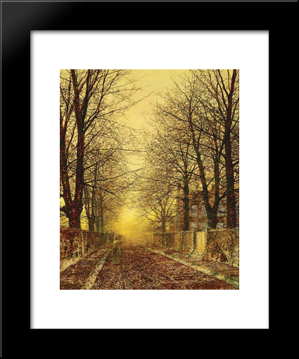 A Golden Country Road 20x24 Black Modern Wood Framed Art Print Poster by Grimshaw, John Atkinson