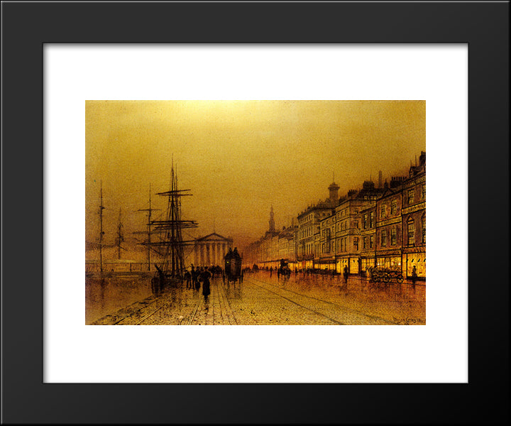 Greenock 20x24 Black Modern Wood Framed Art Print Poster by Grimshaw, John Atkinson