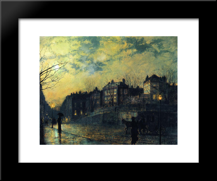 Hampstead 20x24 Black Modern Wood Framed Art Print Poster by Grimshaw, John Atkinson