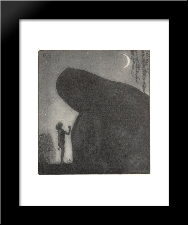 Awake Groa Awake Mother 20x24 Black Modern Wood Framed Art Print Poster by Bauer, John