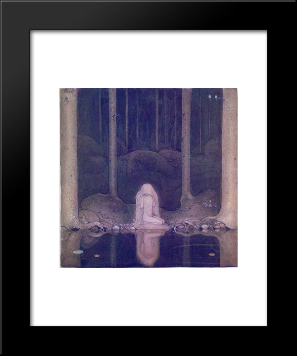 Bland Tomtar Och Troll 20x24 Black Modern Wood Framed Art Print Poster by Bauer, John