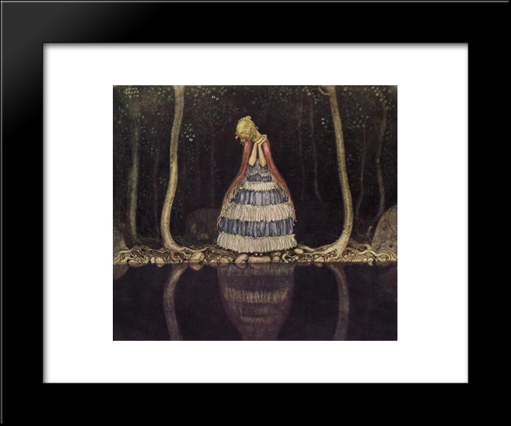 Inge Dark Lake 20x24 Black Modern Wood Framed Art Print Poster by Bauer, John