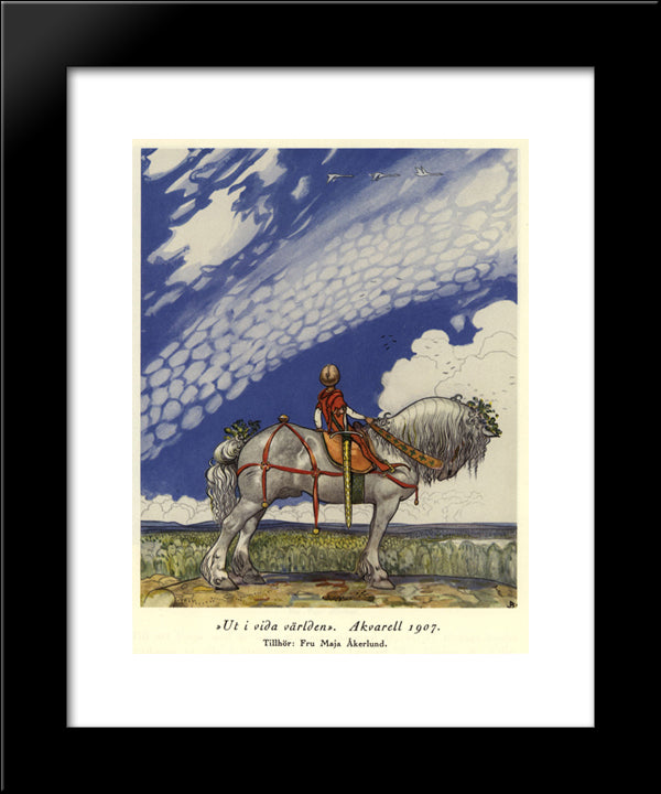 Into The Wide Wide World 20x24 Black Modern Wood Framed Art Print Poster by Bauer, John