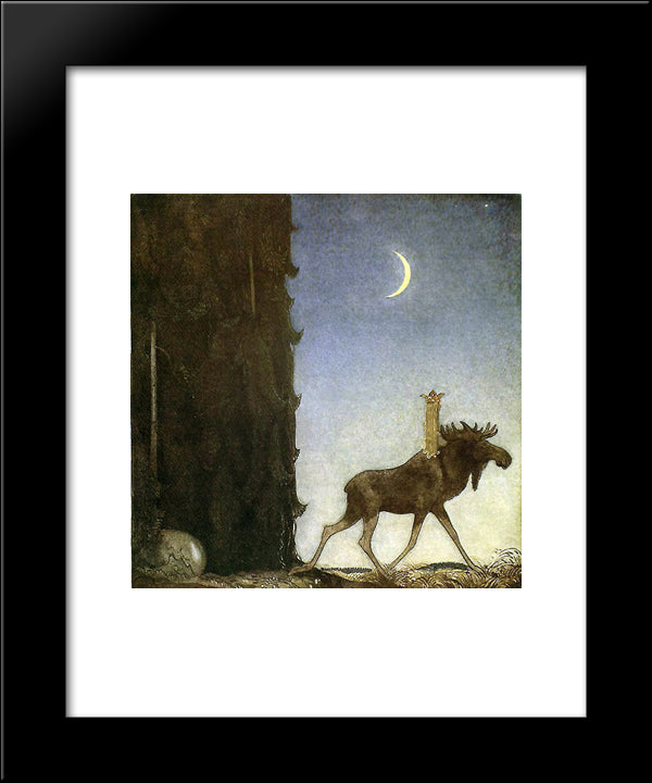 Jbleap The Elk 20x24 Black Modern Wood Framed Art Print Poster by Bauer, John