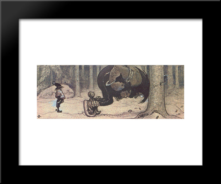 Stalo And Kauras 20x24 Black Modern Wood Framed Art Print Poster by Bauer, John