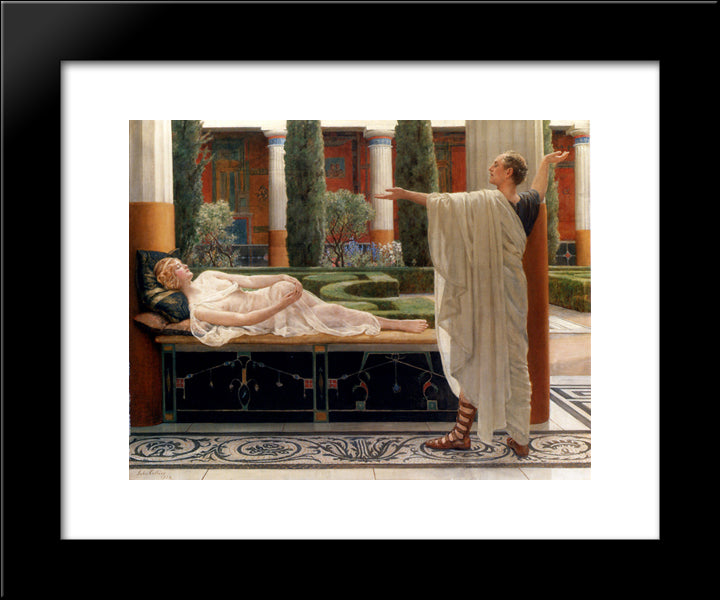 Horace And Lydia 20x24 Black Modern Wood Framed Art Print Poster by Collier, John