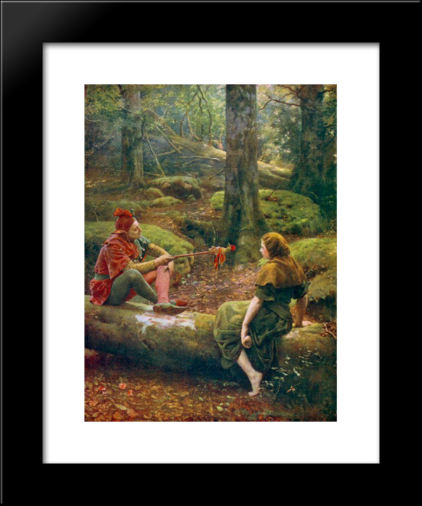 In The Forest Of Arden 20x24 Black Modern Wood Framed Art Print Poster by Collier, John