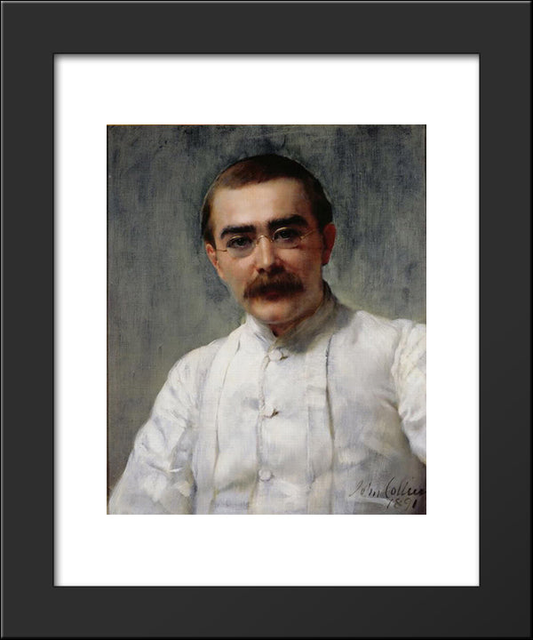 Rudyard Kipling 20x24 Black Modern Wood Framed Art Print Poster by Collier, John