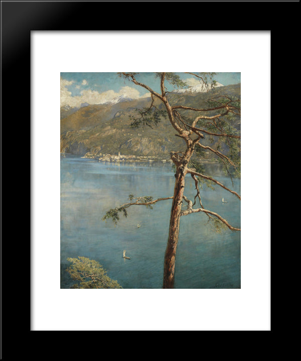 Spring At Cadenabbia 20x24 Black Modern Wood Framed Art Print Poster by Collier, John