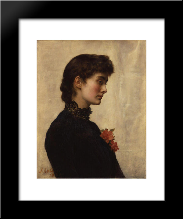 The Artist'S Wife, Marion Collier (Nee Huxley) 20x24 Black Modern Wood Framed Art Print Poster by Collier, John