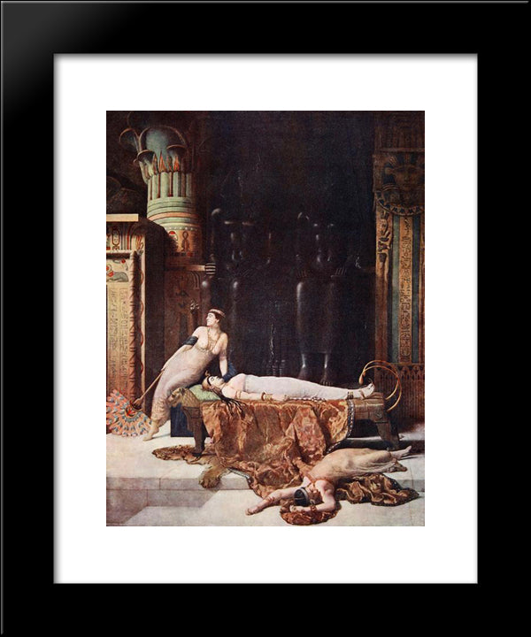 The Death Of Cleopatra 20x24 Black Modern Wood Framed Art Print Poster by Collier, John