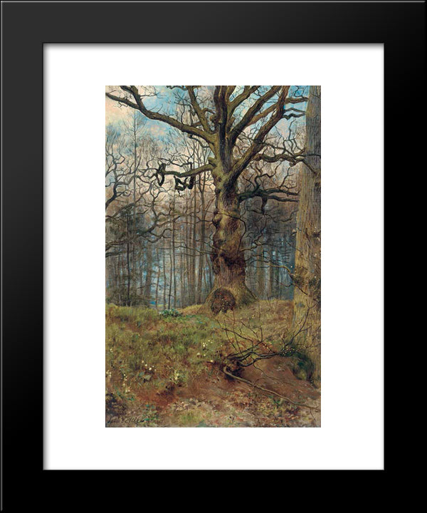 The Spring Wood 20x24 Black Modern Wood Framed Art Print Poster by Collier, John