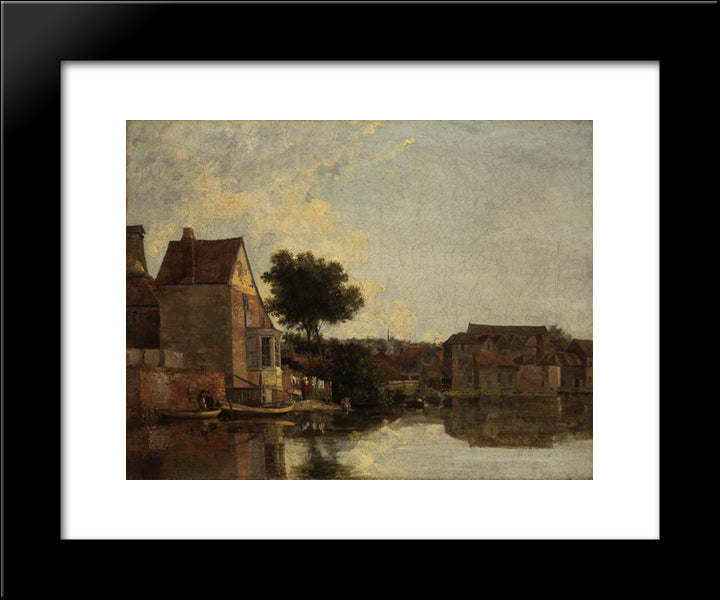 Back Of The New Mills, Norfolk 20x24 Black Modern Wood Framed Art Print Poster by Crome, John