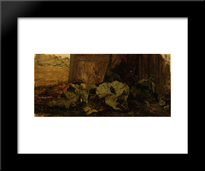 Dock Leaves 20x24 Black Modern Wood Framed Art Print Poster by Crome, John