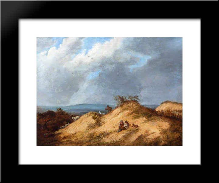 Mousehold Heath 20x24 Black Modern Wood Framed Art Print Poster by Crome, John