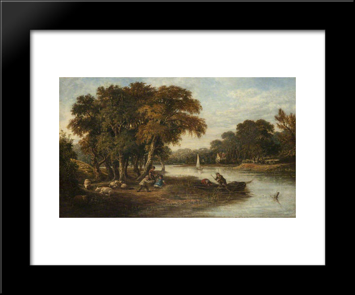 River Wensum 20x24 Black Modern Wood Framed Art Print Poster by Crome, John