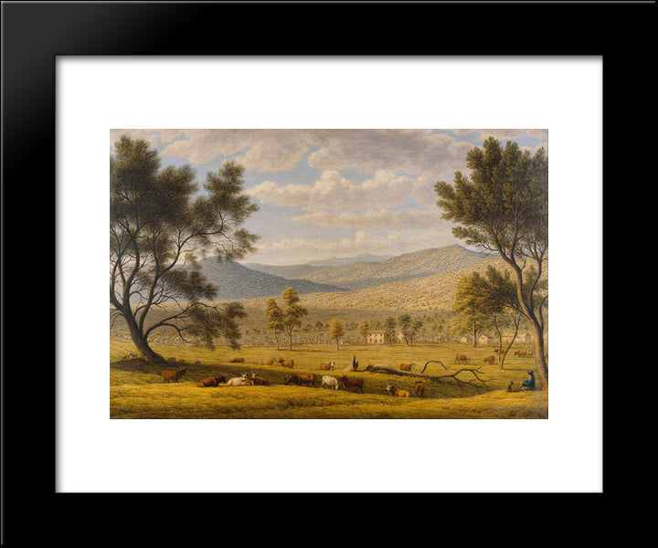 Patterdale Farm 20x24 Black Modern Wood Framed Art Print Poster by Glover, John