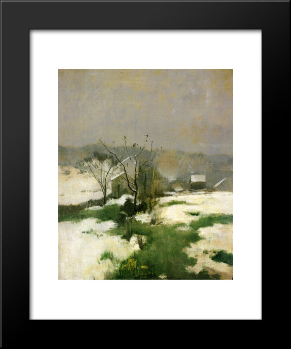 An Early Winter 20x24 Black Modern Wood Framed Art Print Poster by Twachtman, John Henry
