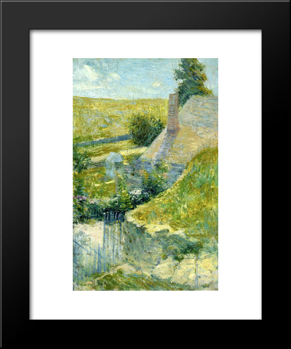 Artist'S Home Seen From The Back 20x24 Black Modern Wood Framed Art Print Poster by Twachtman, John Henry