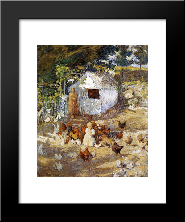 Barnyard 20x24 Black Modern Wood Framed Art Print Poster by Twachtman, John Henry