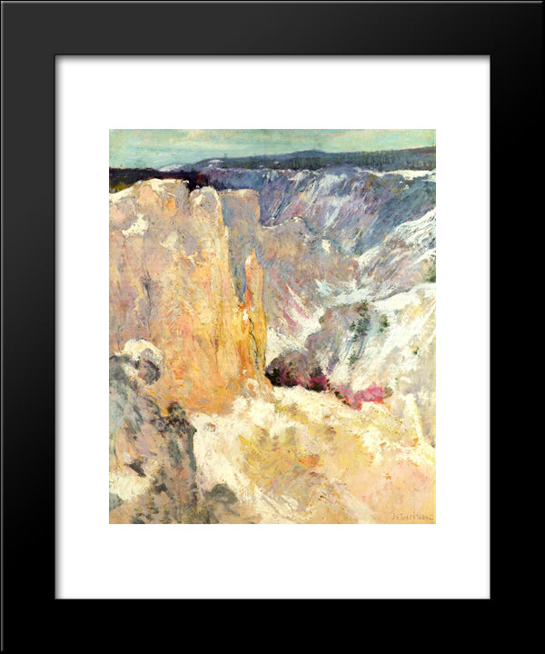 Canyon In The Yellowstone 20x24 Black Modern Wood Framed Art Print Poster by Twachtman, John Henry
