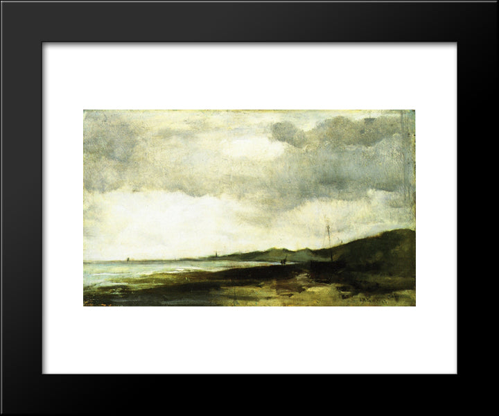 Coastal View 20x24 Black Modern Wood Framed Art Print Poster by Twachtman, John Henry