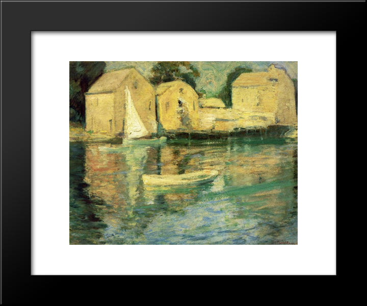 Cos Cob 20x24 Black Modern Wood Framed Art Print Poster by Twachtman, John Henry