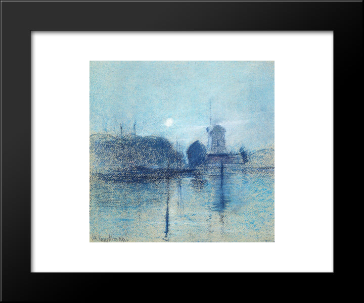 Dutch Landscape 20x24 Black Modern Wood Framed Art Print Poster by Twachtman, John Henry