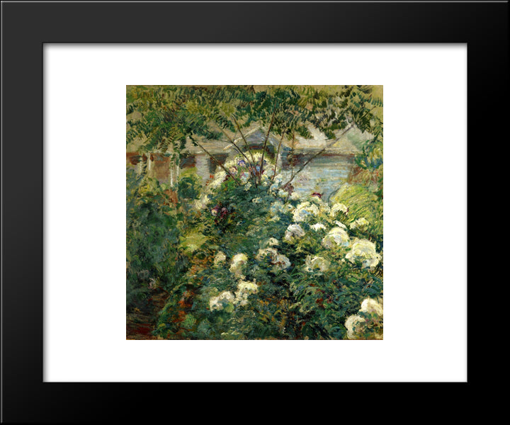 Greenwich Garden 20x24 Black Modern Wood Framed Art Print Poster by Twachtman, John Henry