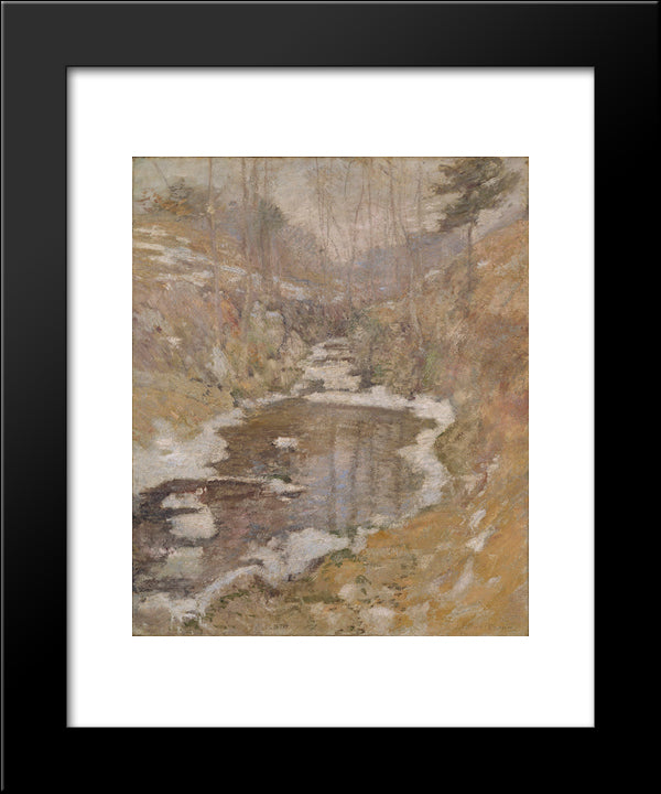 Hemlock Pool 20x24 Black Modern Wood Framed Art Print Poster by Twachtman, John Henry