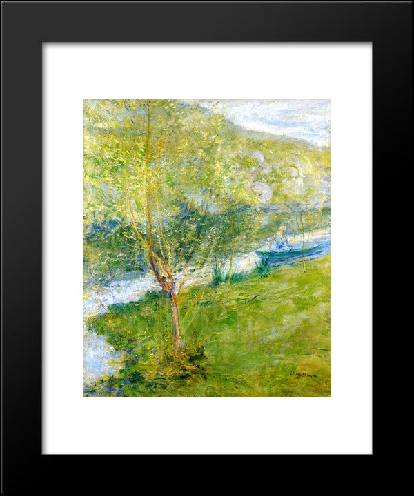 Spring 20x24 Black Modern Wood Framed Art Print Poster by Twachtman, John Henry