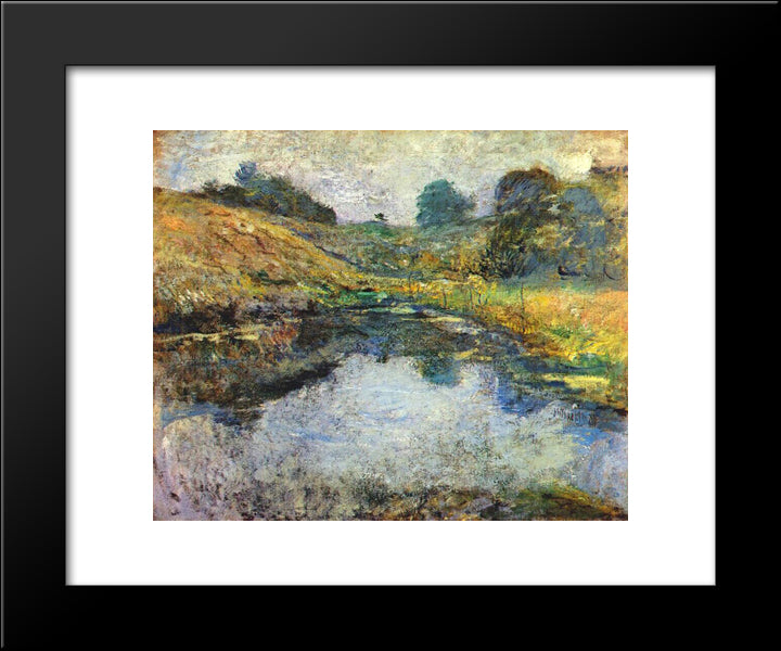 Spring Morning 20x24 Black Modern Wood Framed Art Print Poster by Twachtman, John Henry