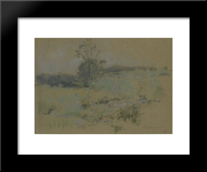 Study Of A Landscape 20x24 Black Modern Wood Framed Art Print Poster by Twachtman, John Henry