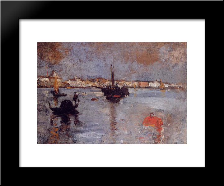 The Grand Canal, Venice 20x24 Black Modern Wood Framed Art Print Poster by Twachtman, John Henry