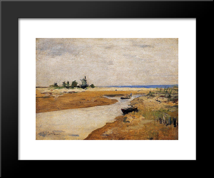 The Inlet 20x24 Black Modern Wood Framed Art Print Poster by Twachtman, John Henry