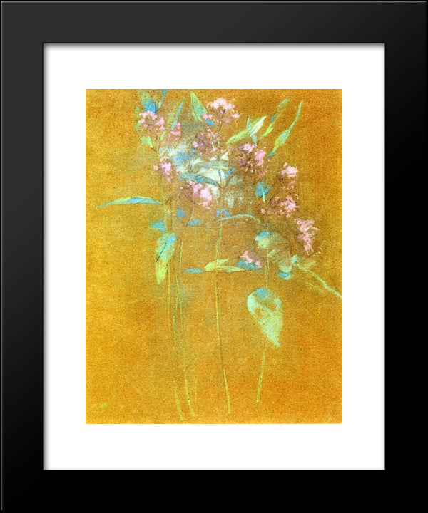 Wildflowers 20x24 Black Modern Wood Framed Art Print Poster by Twachtman, John Henry