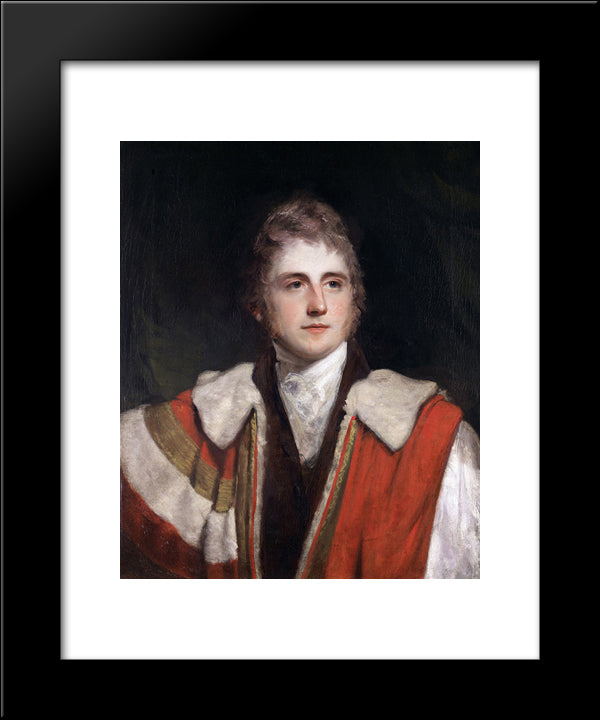 Peter Leopold Nassau Cowper, 5Th Earl Cowper 20x24 Black Modern Wood Framed Art Print Poster by Hoppner, John