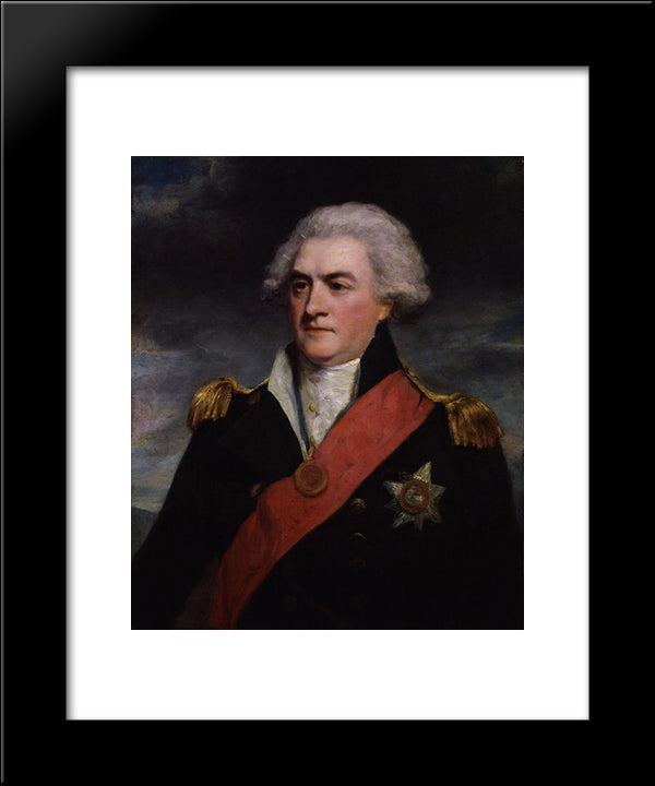Portrait Of Adam Duncan, 1St Viscount Duncan 20x24 Black Modern Wood Framed Art Print Poster by Hoppner, John